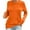 Orange, variant on AherBiu Long Sleeve Tops for Women Crewneck Sweatshirt Basic Solid Color Top Tees Shirt Tshirts Pullover