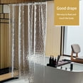 thumbnail image 6 of Ntbay EVA Shower Curtain Liner with 12 Hooks and 3 Weighted Magnets, Heavy Duty Water Repellent Shower Curtain for Bathroom Shower Stall, Mildew/Mold-Resistant, Clear Water Cube, 72"x72", 6 of 9