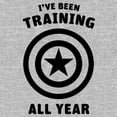 thumbnail image 2 of Men's Marvel Captain America Shield I've Been Training All Year Graphic Tee Athletic Heather Medium, 2 of 5