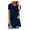Navy, variant on Womens Plus Size Shirt Summer O-Neck Loose Blouse Casual Basic Tee Tunic Tops