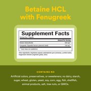 Natural Factors Betaine HCL 500 mg, Supports Healthy Digestion and a Healthy Microbiome, 90 Capsules