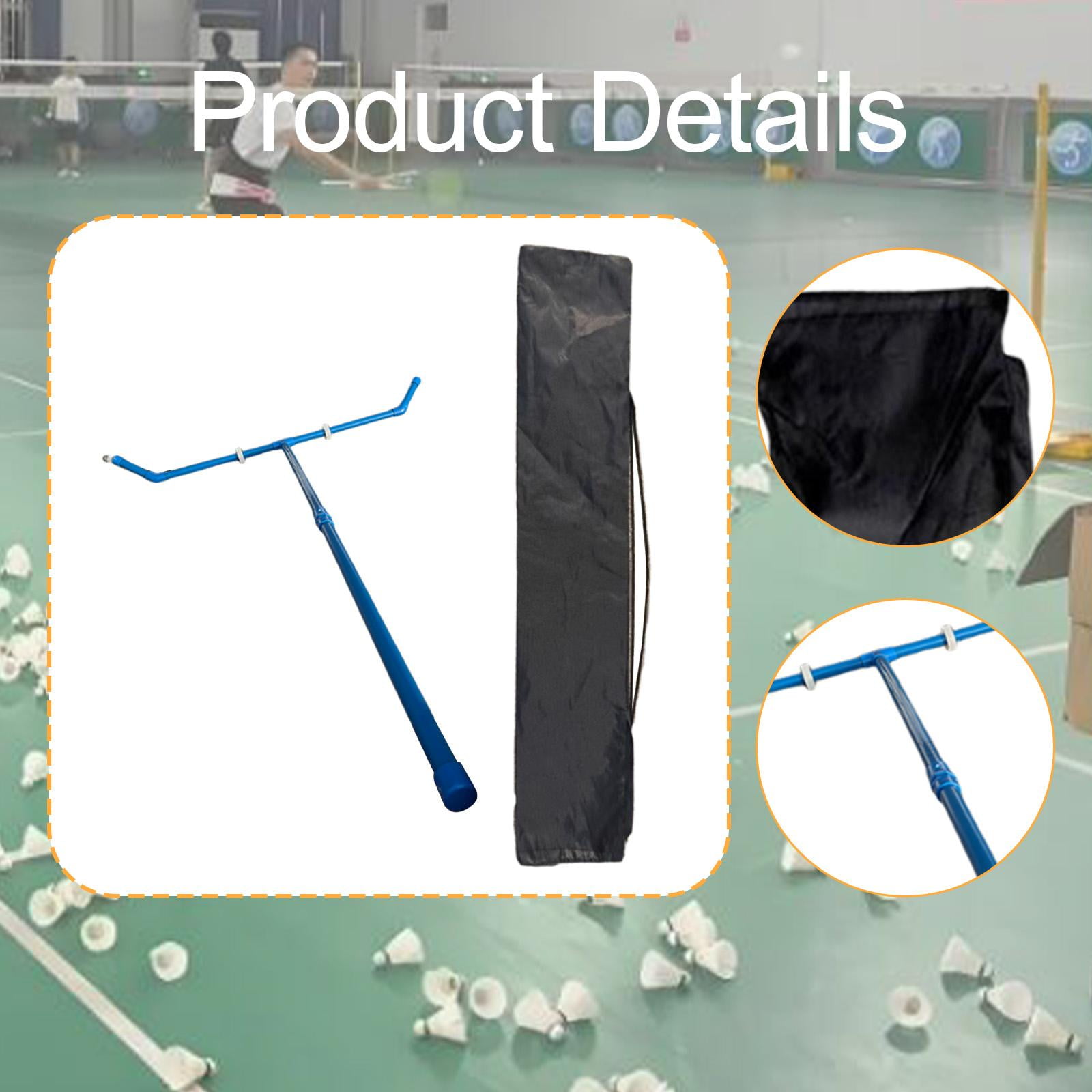 harayaa Badminton Ball Collector Removable Sweeping Machine for Park Venues Backyard blue