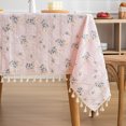 thumbnail image 1 of Nappe Style Français Floral Pastoral Marguerite Nappe de Bureau en Coton et Lin Nappe de Table Basse, 1 of 7