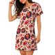 thumbnail image 2 of Fotbe Skull rock record music heart Bata de Dormir para Mujer con Estampado, Camisón de Algodón de Manga Corta, Ropa de Dormir Casual, 2 of 6
