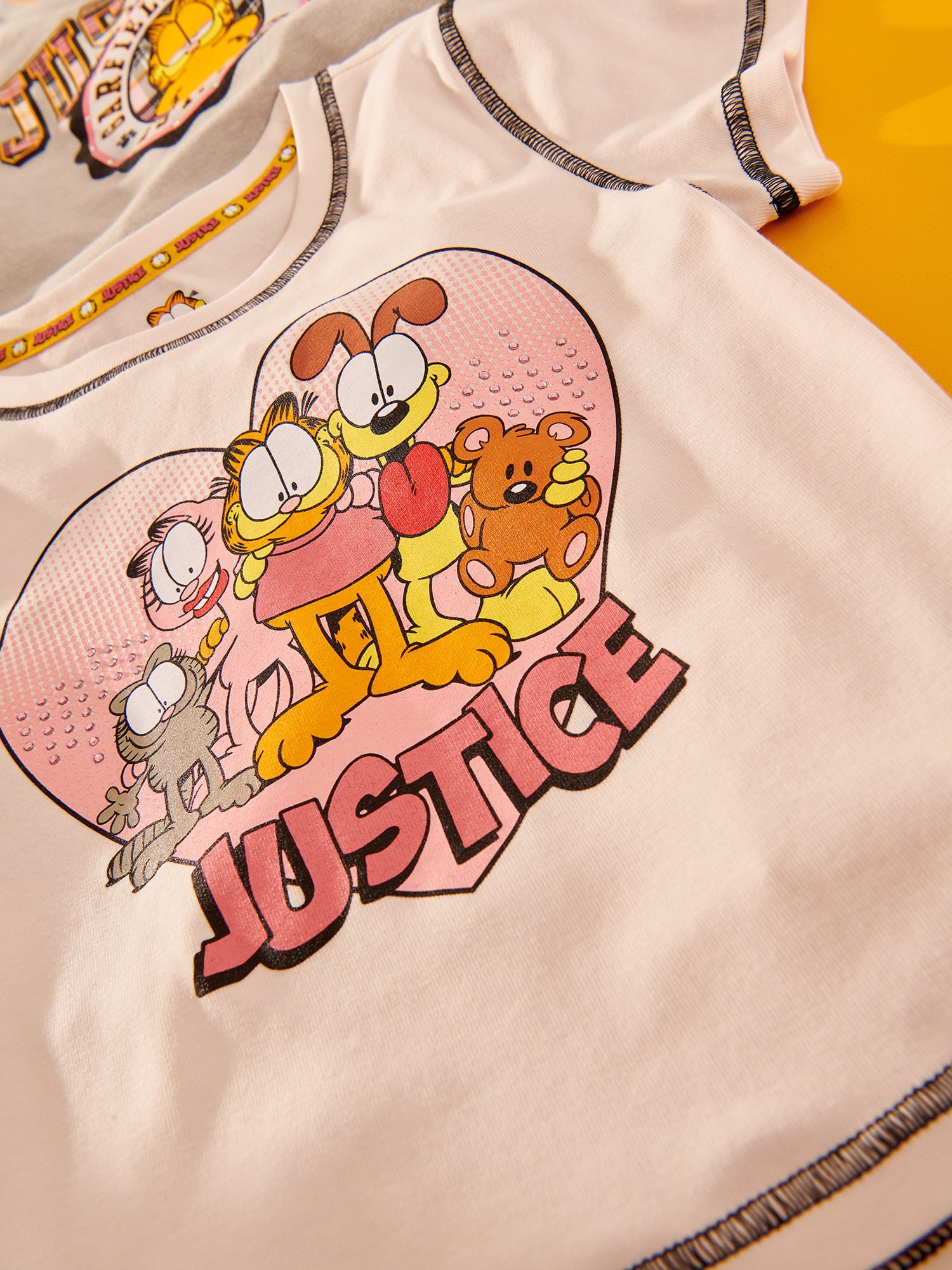 Justice x Garfield Girls Collab Baby Tee, Sizes XS - XLP
