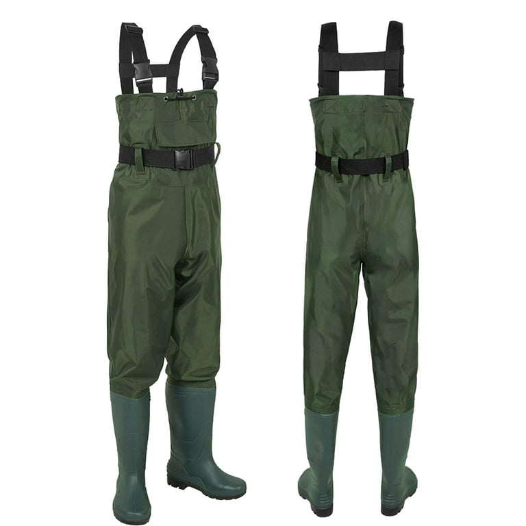 Careslong Moisture-proof Suspenders Fishing Pants Waterproof Nylon One-Piece Trousers for Fishing, Adult Unisex, Size: 39