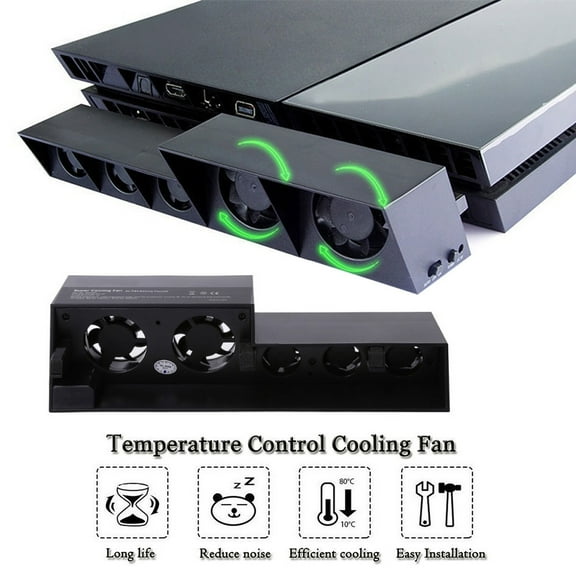 Deyuer Temperature Control External Cooler Cooling Fan Game Accessories for PS4 Console