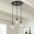 thumbnail image 6 of 52833-68-Livex Lighting-Everett - 3 Light Pendant-15 Inches Tall and 20 Inches Wide-Shiny Black/Chrome Finish, 6 of 15