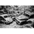 thumbnail image 2 of Vintage Photo Archive 32x23 Black Ornate Wood Framed with Double Matting Museum Art Print Titled - Graveyard in the Forest, 2 of 4