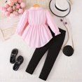 thumbnail image 6 of TOWED22 Baby Infant Toddler Girl 2Pcs Clothes Set Fall Winter Outfits Long Sleeve Crewneck Sweatshirt and High WaistPants Soft(Red,12-18 M), 6 of 9