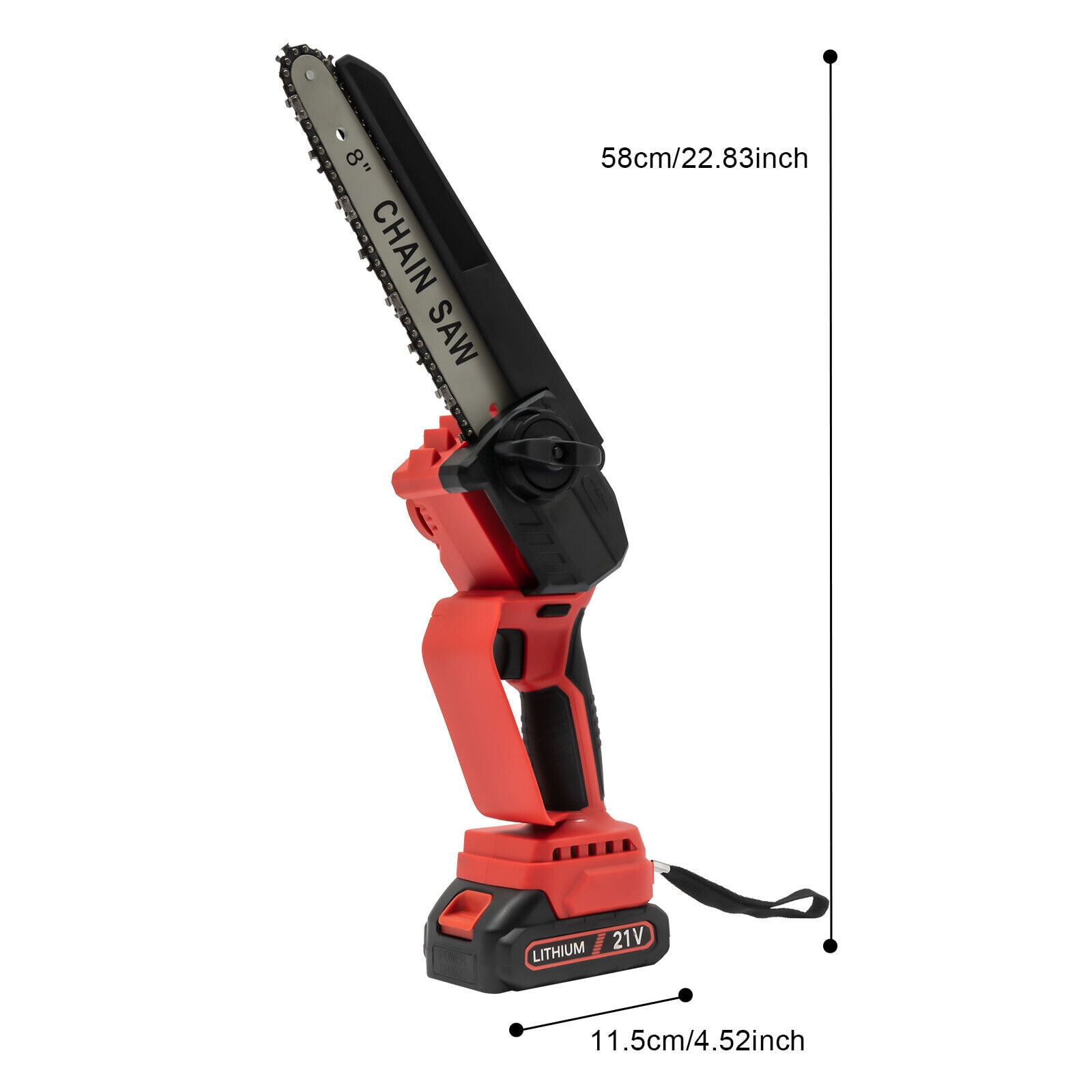 Mini Cordless Chainsaw – 8-Inch Cutting Diameter, 800W Power, 2x 2000mAh Batteries, Safety Lock & Splash Guard, Lightweight, Battery-Powered – Ideal for Gardening, Wood Cutting & DIY Tasks