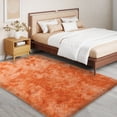 thumbnail image 4 of Janvonne 5x7 Fluffy Area Rugs for Living Room Bedroom,Soft Plush Fuzzy Shaggy Modern Rug for Kids Girls Boys Room Decor, Tie-dye Orange, 4 of 8
