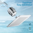 thumbnail image 5 of VXV 8" Filtered Rainfall Shower Head, 20 Stages Shower Filter, High Pressure Filtered Shower Head for Hard Water, Powerful Shower Head with Filters, Chrome, 5 of 6