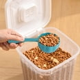 thumbnail image 6 of Pet Food Measuring Spoon Rounded Bottom Ergonomic Non-slip Handle Food-grade Plastic 15.3cm Yellow Orange Blue Green Easy Clean Multi-Purpose Kitchen Rice Grain Storage Scoop, 6 of 7