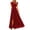Red, variant on Fsqjgq Summer Dresses 2024 Women Sleeveless Long Evening Dress Wedding Guest Formal Occasion Dresses with Belts Split Ruffles Party Dress Pink L
