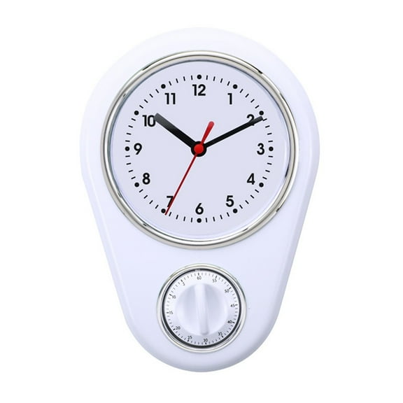 Luolandi 9 Inch Kitchen Timer Wall Clock Multifunction Quartz Clock Large Display Accurate and Easy Operation for Cooking milk color
