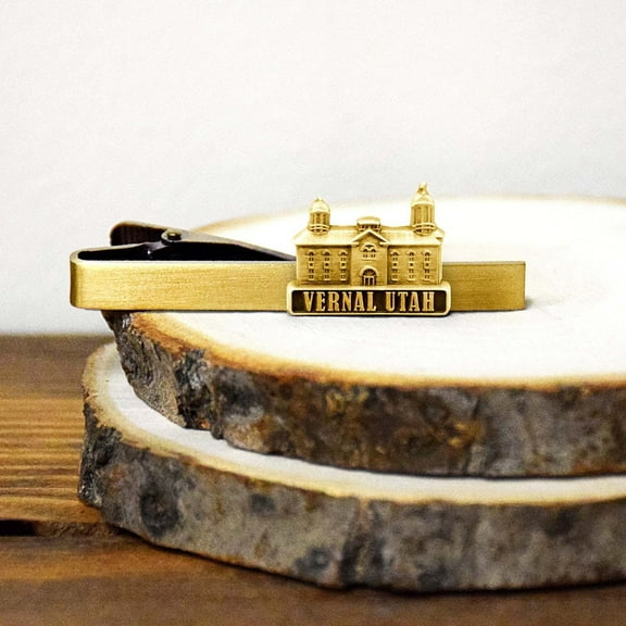 Vernal Utah Antique Gold Tie Clip by Ringmasters