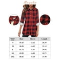 thumbnail image 6 of ADREAMLY Women Plaid Shirt Button Down Flannel Long Sleeve Tunic Tops Blouse, 6 of 6