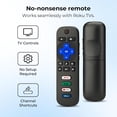 thumbnail image 3 of 3-Pack Replacement Remote for Roku TV, Compatible with TCL/Onn/Hisense Roku TVs, No Setup Required, 1-Year Warranty, 3 of 4