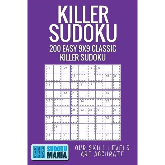Killer Sudoku: 200 Easy 9x9 Classic Killer Sudoku, (Paperback)