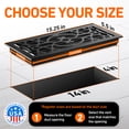 thumbnail image 4 of 4x14 Floor Vent Covers Floor Register with Mesh Cover Trap, Heat and Air, Walkable Metal Floor Register for HVAC Duct, Victorian, Matte Black, 4 of 7