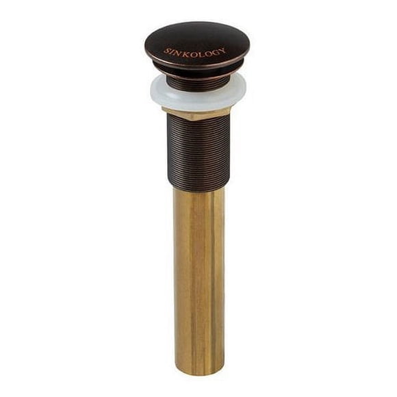 Sinkology TP01-AG Popup Bath Sink Drain, 2.125 in. x 2.125 in x 7 in, Aged Copper