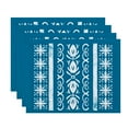 thumbnail image 2 of Simply Daisy, 18 x 14 inch, Cuban Tile 2, Geometric Print Placemat (Set of 4), Navy Blue, 2 of 2