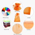 thumbnail image 3 of Bolsas de organza SumDirect, 240 unidades, 10 x 15 cm, 20 colores, con cordón transparente, 3 of 7
