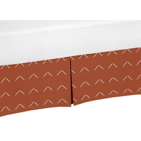 UPC: 0846480088103 | Diamond Tuft Orange Rust Arrow Dust Ruffle Crib Skirt by Sweet Jojo Designs