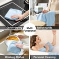 thumbnail image 5 of Jessy Home 12 Pack Light Blue Washcloths for Bathroom 13x13 Inch Ultra Soft Hand Face Towels, 5 of 7