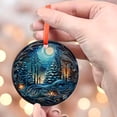 thumbnail image 4 of Christmas Ornament, Christmas Decoration,Holiday Gift,Heirloom Keepsake, Round , Gift Exchange,Gift Idea, Village Scene, Holiday Keepsake, Xmas Tree Hanging Decoration, Seasonal Gi, 4 of 5