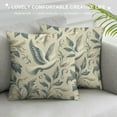thumbnail image 3 of JRXY Teal Blue Chinoiserie Bird Floral Sofa Pillow Cover Botanicals Aquamarine Blue and Ivory  Decorative Cushion Cover Chinoiserie Pillow Cases with Zipper for Sofa 20x20in White  18x18in, 3 of 5