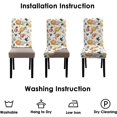 thumbnail image 6 of Large Fall Dining Room Chair Cover Set of 6, Stretch Parsons Chair Cover, Autumn Pumpkin Farmhouse Kitchen Chair Seat Cover Protector for Party Family Ceremony Decor, 6 of 6
