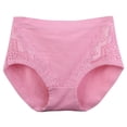 thumbnail image 5 of Sakmal Cotton Underwear for Women Briefs High Waisted Plus Size Panties Comfort Pink Panties for Women 5XL, 5 of 5