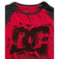 thumbnail image 3 of DC Men's Long-Sleeve Raglan Graphic T-Shirt (Chili Red/Black, Medium, M), 3 of 4