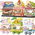 thumbnail image 2 of DIY Architecture Restaurant Coffee Shop Ice Cream Car Store Street View Building Blocks Kit Girls Bricks Classic Model Kid Toys,no Box 290pcs,minibricks, 2 of 6