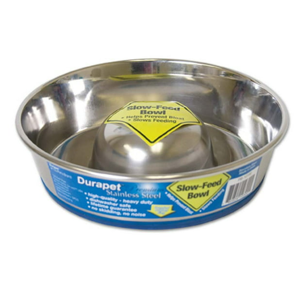 Ourpets Company - Slow Feed Stainless Steel Bowl - Walmart.com ...