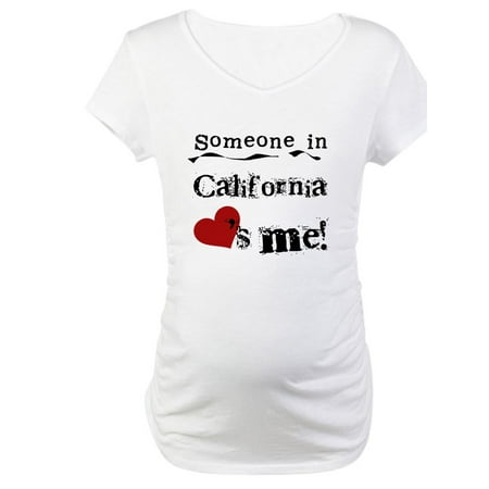 

CafePress - Someone In California Maternity T Shirt - Cotton Maternity T-shirt Cute & Funny Pregnancy Tee