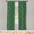 thumbnail image 2 of Ambesonne Chameleon 4-Panel Curtains, Green Monochrome Lizards, 56"x63", Mint Green and Emerald, 2 of 4