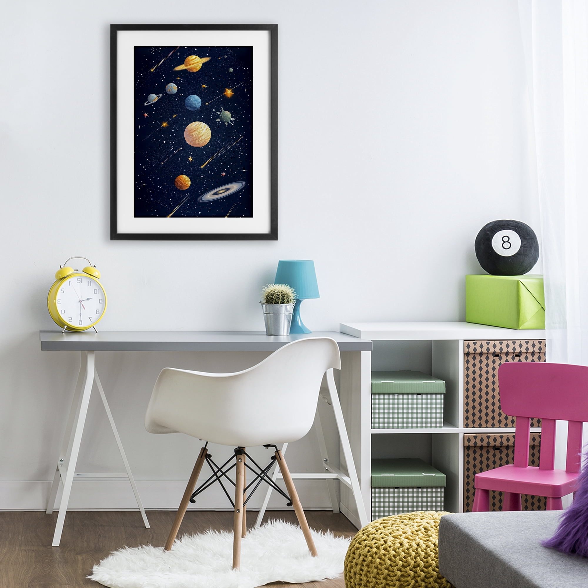 Stupell Industries The Galaxy Composition Black Framed Print Under Glass, design by Creative Studio
