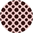 thumbnail image 1 of Ahgly Company Machine Washable Indoor Round Transitional Deep Rose Pink Area Rugs, 4' Round, 1 of 1