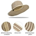 thumbnail image 2 of Tirrinia Women Floppy Straw Sun Hat Wide Brim Striped Beach Cap Foldable, 2 of 6