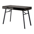 thumbnail image 6 of Auston Modern Gray Engineered Wood Grain Finish Desk with Drawer, 6 of 13