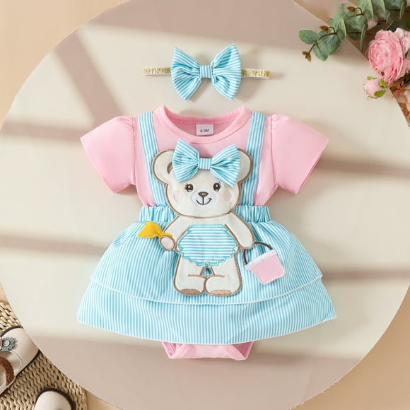 New Born Clothes Baby Girl Baby Girls' Dresses Rompers Bodysuit Baby Outfits First Birthday Girl Outfit Baby Girl Romper 0-3 Months