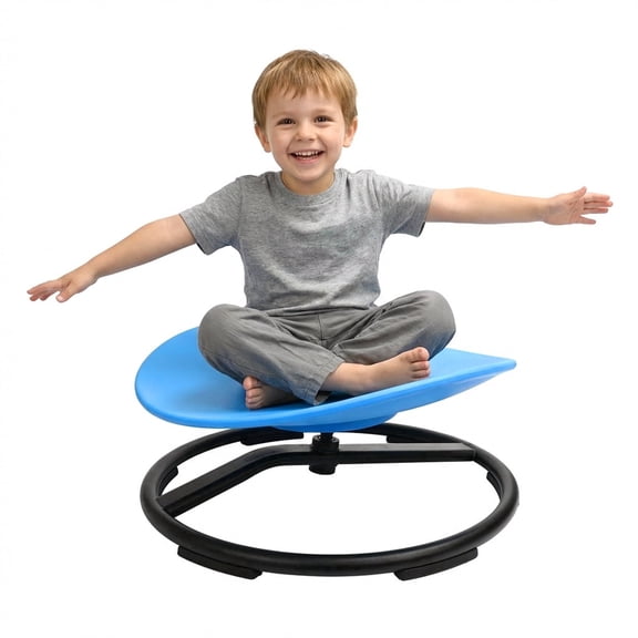 Spinning Chair for Autistic Kids, Sensory Spinner Seat for ADHD Children, 220 lbs Capacity, 360° Spin Chair with Non-Slip Metal Base, Blue