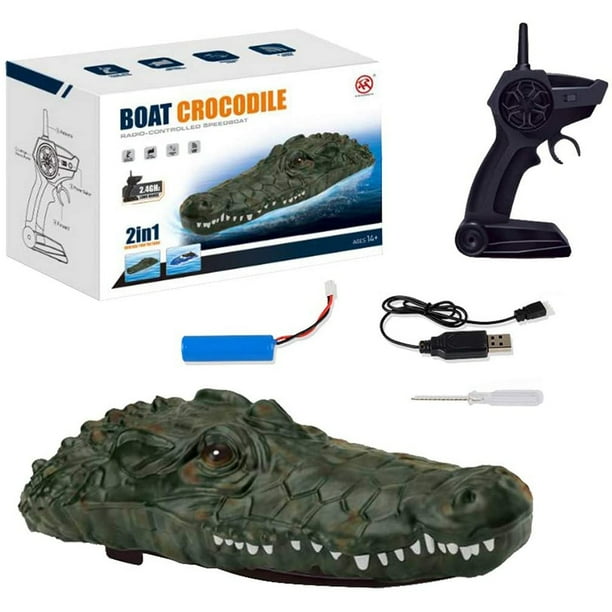 2.4G RC Boat with Simulation Alligator Head 4 Channel Remote Control