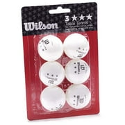 Wilson Three Star White Table Tennis Balls