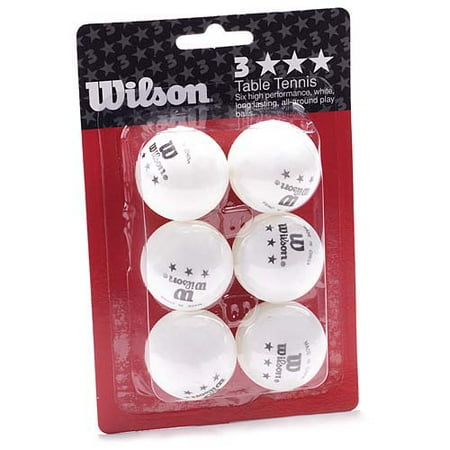 Wilson Three Star White Table Tennis Balls