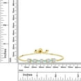 thumbnail image 5 of Gem Stone King 18K Yellow Gold Plated Silver Lab Grown Diamond and Swiss Blue Topaz Bracelet for Women | 2.82 Cttw | Gemstone April Birthstone | Round 5MM, 5 of 5