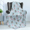 thumbnail image 4 of Ballerina Soft Flannel Fleece Throw Blanket, Panda Ballerina in Dress and a Crown on Head, Cozy Plush for Indoor and Outdoor Use, 70" x 90", Baby Blue Charcoal Grey, by Ambesonne, 4 of 5